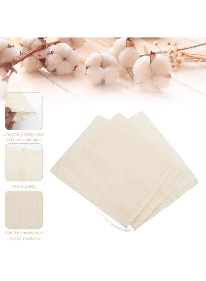 Chielor 50Pcs Cotton Muslin Bags, Eco-friendly Drawstring Bags for Reusable Sachet, Crafts, Teas, Spices, Soaps, Jewellery, Crafts, Parties, Decor & Favour Gifts for Home Supplies - Image 4